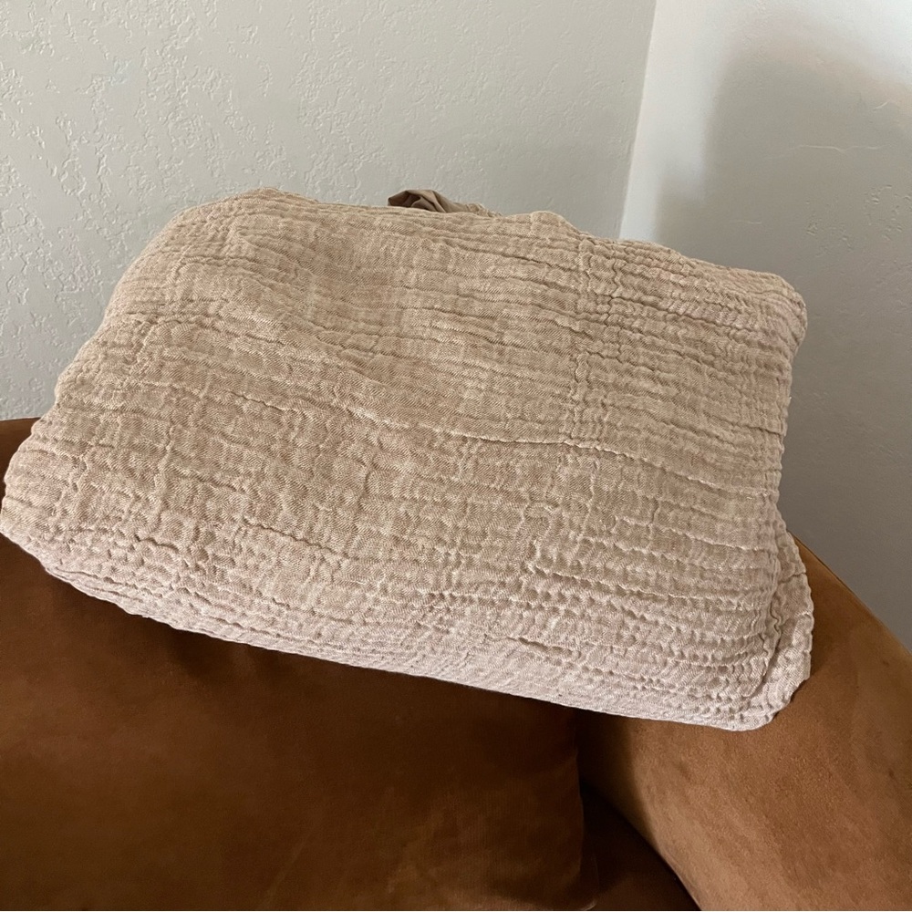 Pottery Barn Linen Cotton Muslin Gauze Duvet Cover